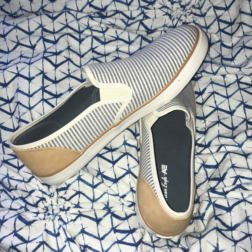 Striped Slip On Shoes